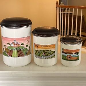 Villeroy & Boch Naïf set of 3 canisters, very hard to find